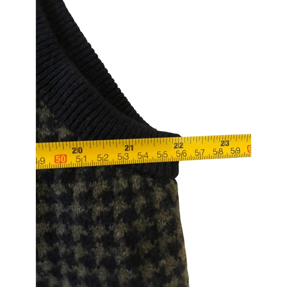 Vtg L.L. Bean Men's Houndstooth Sweater Vest 100% Wool - Picture 3 of 5